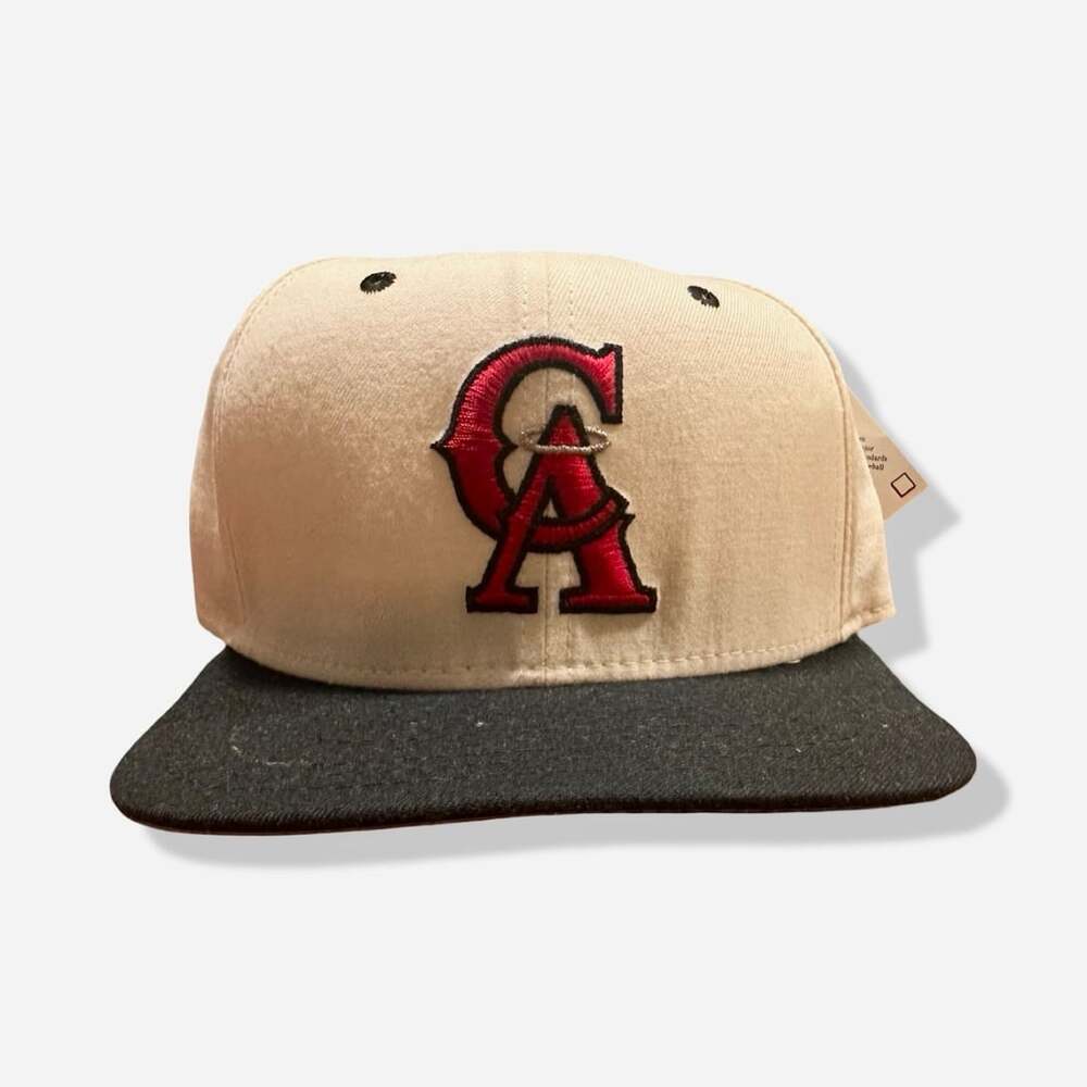 New Era California Angels Snapback Hat Medium - Large Vintage